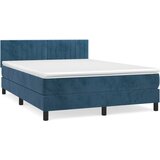 vidaXL Box spring postelja z vzmetnico temno modra 140x190cm žamet, (20895614) Cene