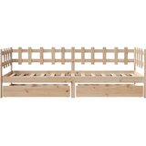  Dnevni krevet s ladicama bez madraca 90 x 190 cm masivno drvo | Eponuda.com