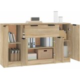  Komode 3 kom boja hrasta sonome od konstruiranog drva Smeđa | shoptok.hr