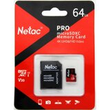 Netac Micro SDXC 64GB P500 Extreme Pro NT02P500PRO-064G-R + SD adapter Cene'.'