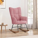 Stolica za ljuljanje ružičasta baršunasta | shoptok.hr