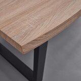 Bessagi Home jedilna miza elicia, barva hrasta, kovina | Shoptok.si