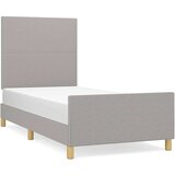  Posteljni okvir z vzglavjem svetlo siv 80x200 cm blago, (20788414) | Shoptok.si
