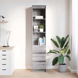 vidaXL Visoka omara siva sonoma 37,5x35x180 cm inženirski les | Shoptok.si