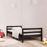  Za krevet crni 75 x 190 cm od masivne borovine Cijene