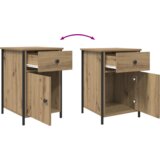 vidaXL Nočna omarica Ročno izdelan hrast 40x42x60 cm Inženirski les | Shoptok.si