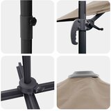  Suncobran Sivo-smeđa 351 x 250 x 260 cm Poliester i aluminij | shoptok.hr