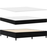  Box Spring Postelja z Blazino Črna 180x200 cm Žamet, (22050167) | Shoptok.si
