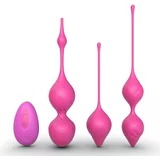 Tracy's Dog Vibrating Kegel Ball Set Remote Controlled Pink