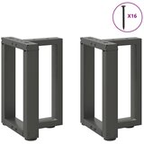  Noge za klub stolić T-oblika 2 kom antracit 38x25x(42-43) cm čelik | Eponuda.ba