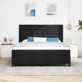  Krevet s opruga kutije s madracem Crna 180 x 200 cm tkanina | shoptok.hr