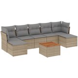 Maison Chic Seti vrtnega pohištva - Vrtna garnitura - Vrtni pohištvo set 8-delna z blazinami bež poli ratan, (21799216) | Shoptok.si