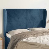  Uzglavlje s ušima tamnoplavo 147x23x118/128 cm baršunasto | shoptok.hr