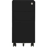 vidaXL Premična arhivska omara črna 30x45x59 cm jeklo | Shoptok.si