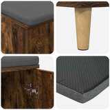  Haldna klop z blazino z vrati Dimljeni oreh 80 x 38 x 46 cm, (5000155727) | Shoptok.si