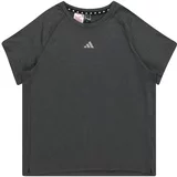 ADIDAS SPORTSWEAR Funkcionalna majica siva / pegasto črna