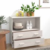  Komoda HAMAR bijela 85 x 35 x 80 cm od masivne borovine | shoptok.hr