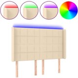  Uzglavlje krem 147 x 16 x 118/128 cm od tkanine | shoptok.hr