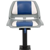 Sjedala za brod s postoljem 2 kom okretna za 360° Plava i bijela | Shoptok.si