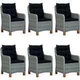  7-dijelni vrtni blagovaonski set svjetlosivi | shoptok.hr