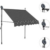 Tenda na ručno uvlačenje s LED svjetlima 200 cm antracit | shoptok.hr