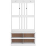 vidaXL Drvo za dvoranu SANDENS bijelo 87x40x159,5 cm puno drvo bor | shoptok.hr