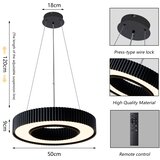 Brilagi led prigušiva luster lumix LED/48W/230V 3000-6000K crna prečnik 50 cm + daljinski upravljač | Eponuda.com