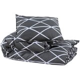 Set posteljine za poplun sivi 260 x 240 cm pamučni | shoptok.hr