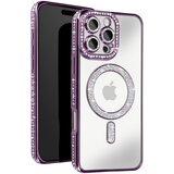 AVIZAR Diamantno ohišje MagSafe za iPhone 16 Pro z luksuznim dizajnom, Vijolična, (5000190137) | Shoptok.si