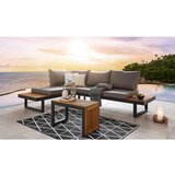 Amatio LOUNGE GARNITURA akacija masivno aluminij | Shoptok.si