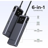 Ugreen hub Uno 6v1 USB-C z 10Gbps USB-C in USB-A ter 4K@60Hz HDMI izhodi, 35998 | Shoptok.si