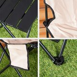 Redcliffs zložljiv kamp set – 2 stoli + miza + torba, bež | Shoptok.si