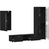  Set TV komoda FLORIN 3 kom. Crna Konstruirano drvo | shoptok.hr
