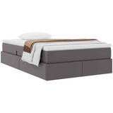 Krevet s madracem i skladištem Siva 120 x 190 cm Lažna koža | Eponuda.com