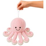  Plišana igračka hobotnica s vakuumskom čašicom, ružičasta, 16 cm | shoptok.hr