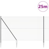 vidaXL Hexagonalna Ograja Siva 1.6x25 m Jeklo, Ograjni Stolpi s Špicami 13 kos Ø32 mm 180 cm Galvanizirano Jeklo | Shoptok.si