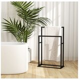  Samostojeći stalak za ručnike crni 48 x 24 x 78 5 cm željezni | shoptok.hr