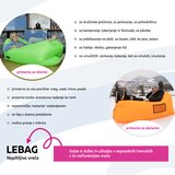 Kondela Napihljiv ležalnik, modra, LEBAG | Shoptok.si