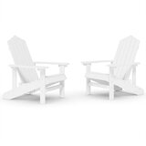  Vrtne stolice Adirondack 2 kom HDPE bijele | shoptok.hr