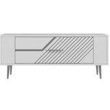 Hanah home TV polica Retrolp5 White Silver