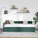 vidaXL Kutni okvir kreveta Ostalo Tamnozelena 100 x 200 cm | shoptok.hr