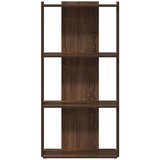 vidaXL Knjižna omara 3-nadstropna rjavi hrast 60x30x120 cm inž. les | Shoptok.si