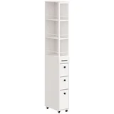 Omarica s predali in kolesci Barva Bela 40x20x170cm NSR13-WG, (5000243431)