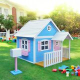 Kinder_Home Velika Drvena Dečija Kućica Sa Verandom | ePonuda.com