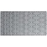  Vanjski tepih ARAKIL bijelo-crni 120 x 180 cm PP Bijela | shoptok.hr