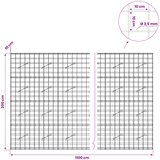  Gabion s žicom debljine 3,5 mm i mrežom 10x10 cm 1100x10x200 cm | shoptok.hr
