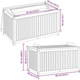 vidaXL Vanjska kutija za jastuke 85x45x45/53 cm masivno drvo i čelik | shoptok.hr