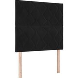 Box postelja s škatlastim pomirjem z vzmetnico in klopjo Črna 100x200 cm Žamet | Shoptok.si