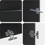  5-dijelni LED TV ormarić Crna Konstruirano drvo | shoptok.hr