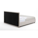 Bonami Selection Bež tapecirani bračni krevet s prostorom za pohranu s madracem/letvičastim okvirom 180x200 cm Myra Slim Line - | shoptok.hr